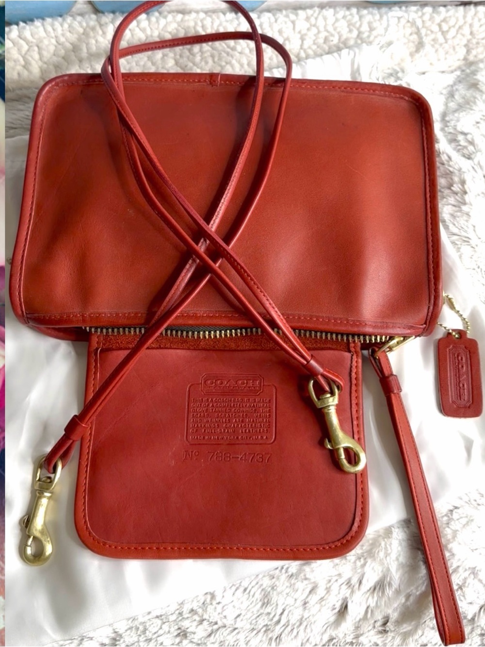VINTAGE COACH NEW YORK CITY BASIC BAG in RED 9455 - Picture 12 of 16